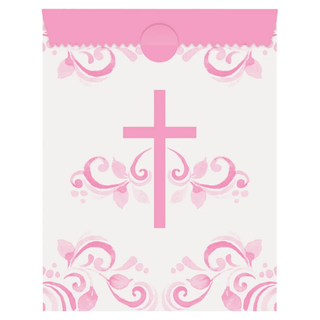 Communion Pink Treat Bags - 8 Pack