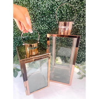 RENTAL Copper Lanterns - set of 2