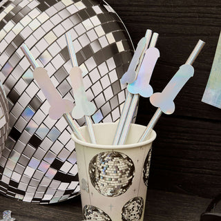Disco D*ck Paper Straws - Pack of 16