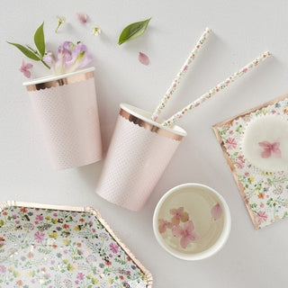 Ditsy Floral , Cups - Polka Dot,Rose Gold(8)