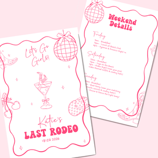 Downloadable - Last Rodeo Itinerary