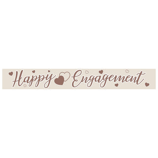 Ivory and rose gold engagement banner â€“ elegant decoration for engagement parties