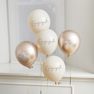 Engaged 12" Latex Balloons - Pack of 5