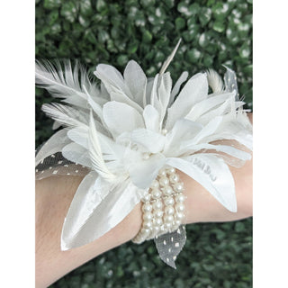 Floral Beaded Wrist Corsage