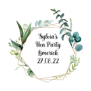Floral Eucalyptus Wreath Personalised Sticker