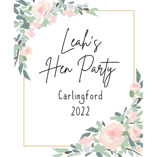 Floral Hen or Wedding Sticker