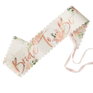 Floral Hen Party -Bride To Be Sash