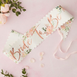 Floral Hen Party -Bride To Be Sash