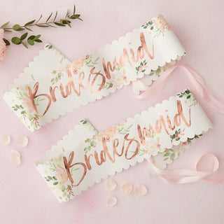 Floral Hen Party -Bridesmaid Sash