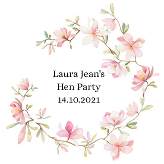Floral Pink Wreath Personalised Sticker