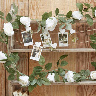 Garland - Flower White - Rustic Country