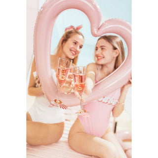 Glass stickers ''Bride & Bridesmaid'', rose gold