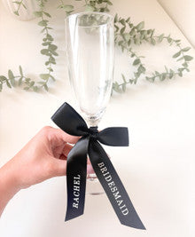 Personalised Ribbon Champagne Glass