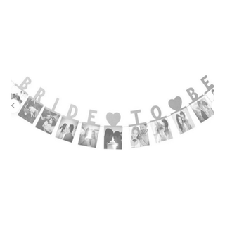 Glitter Photo Banner Bride to be - Silver