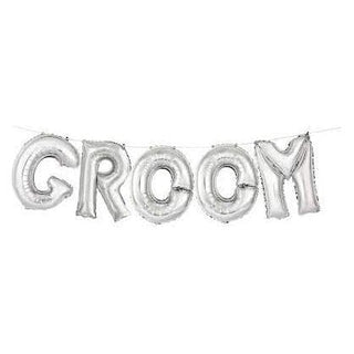 Groom Balloon Set, Silver