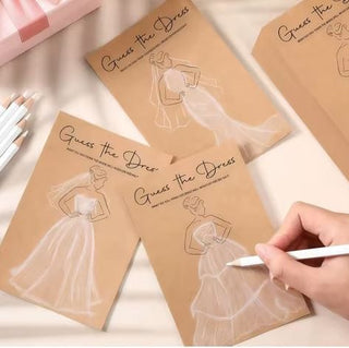 Guess the Dress - Hen Party Drawing Game with Pencil (10 pack)
