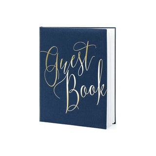 Guest Book, Navy with Gold Inscription