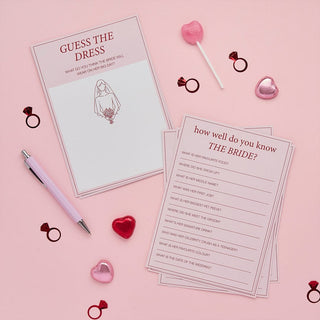 guess the dress hen party 20 x Guess The Dress - Bridal Shower Hen Party Game - Botanicals Design