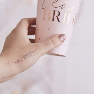 Rose Gold Team Bride Hen Party Tattoos