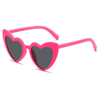Hot Pink Heart-Shaped Sunglasses