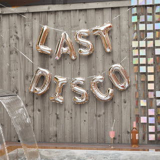 Last Disco Silver Foil Balloon Garland - 16"