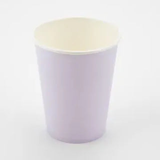 Lavender 9oz Paper Cups x 8 Plastic Free
