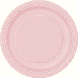 Light Pink Paper Plates 9" x 8 Plastic Free