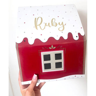 Little Christmas Snow House with Handles