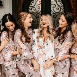 Luxury Floral Ruffle Cotton Robe