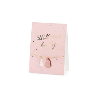 Will you be my Maid of Honor bracelet with card