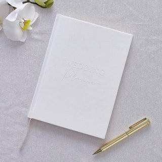 White Embossed Wedding Planner