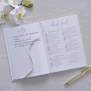 White Embossed Wedding Planner