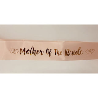 Mother of the Bride Satin Sash, Pink & Rose Gold