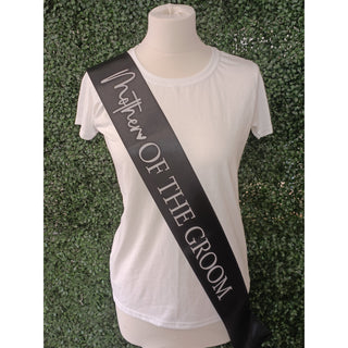 Mother Of The Groom Black & White Sash