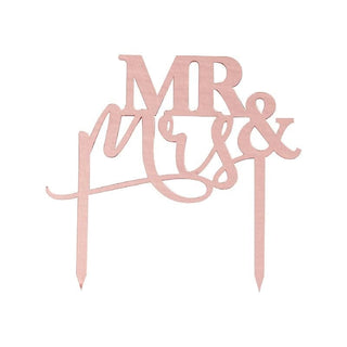 MR AND MRS ROSE GOLD TOPPER