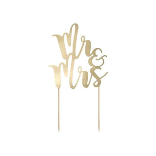 Mr & Mrs Cake Topper, Gold