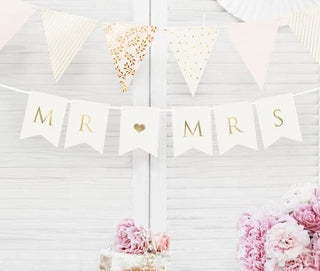 Mr & Mrs Ivory & Gold Bunting