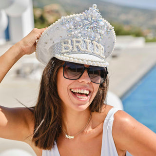 New Rhinestone & Pearl Embellished Bride Hen Party Hat