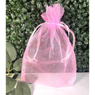Medium Organza Gift Bag  - 21 x15cm, Light Pink.