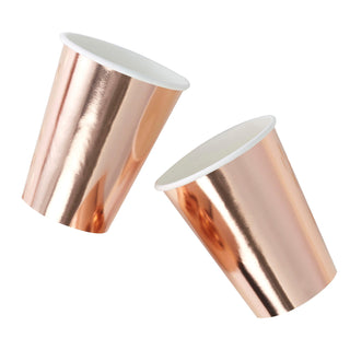 Paper Rose Gold Cups (8)
