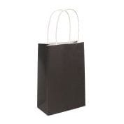 Party Bag, Black with Handles, 14Wx21Lx7Dcm