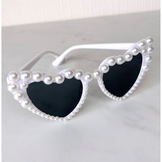 Pearl Detail Heart Bride Glasses