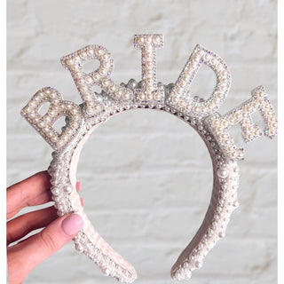 Pearl Embellished Bride Headband