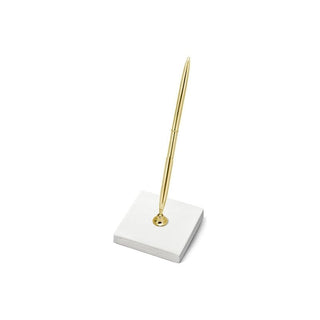 Pen Stand, Made of Pearl Cream Paper with Gold Pen