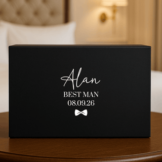 Personalised Black Gift Box with Magnetic Closure