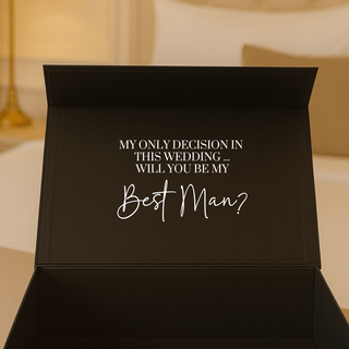 Personalised Black Gift Box with Magnetic Closure