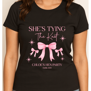 Personalised Black T-shirt - Tying The Knot