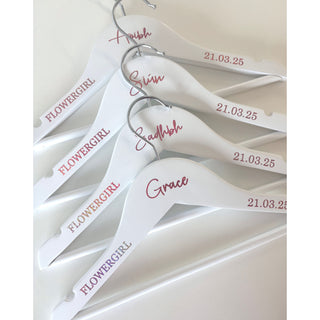 Personalised Bridal Children's Hanger - Small White