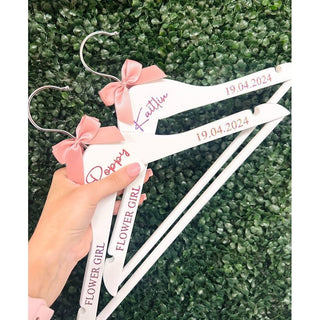 Personalised Bridal Children's Hanger - Small White