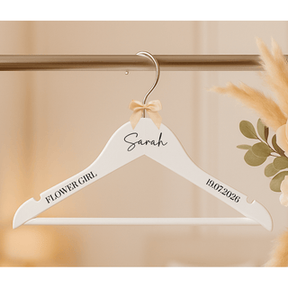 Personalised Bridal Children's Hanger - Small White